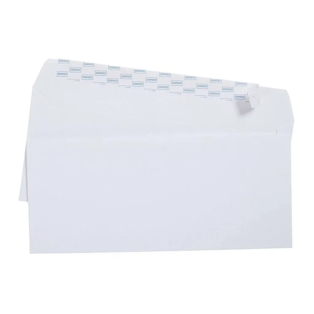 Staples Easy Close #10 Envelope 4-1/8&#034; x 9-1/2&#034; White 500/Box (381912)