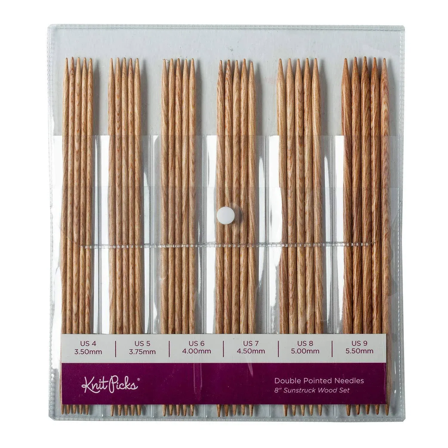 Knit Picks Double Pointed Wood Knitting Needle Set (Sunstruck 8")