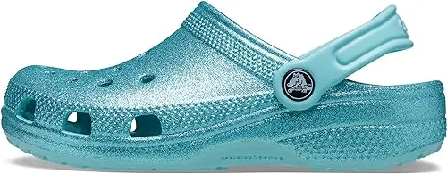 Crocs Kids' Classic Glitter Clog - Silver