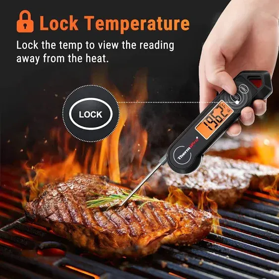 ThermoPro TP19H Digital Meat Thermometer for Cooking with Ambidextrous Backlit, Waterproof Kitchen Food BBQ Grill Smoker Oil Fry Candy Instant Read