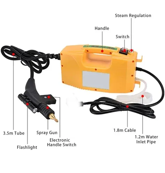 Handheld Electric Steaming Cleaner 2600W/3000W Available Steam Cleaning Machine