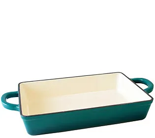 Crock Pot Artisan 13 Inch Enameled Cast Iron Lasagna Pan, Scarlet Red