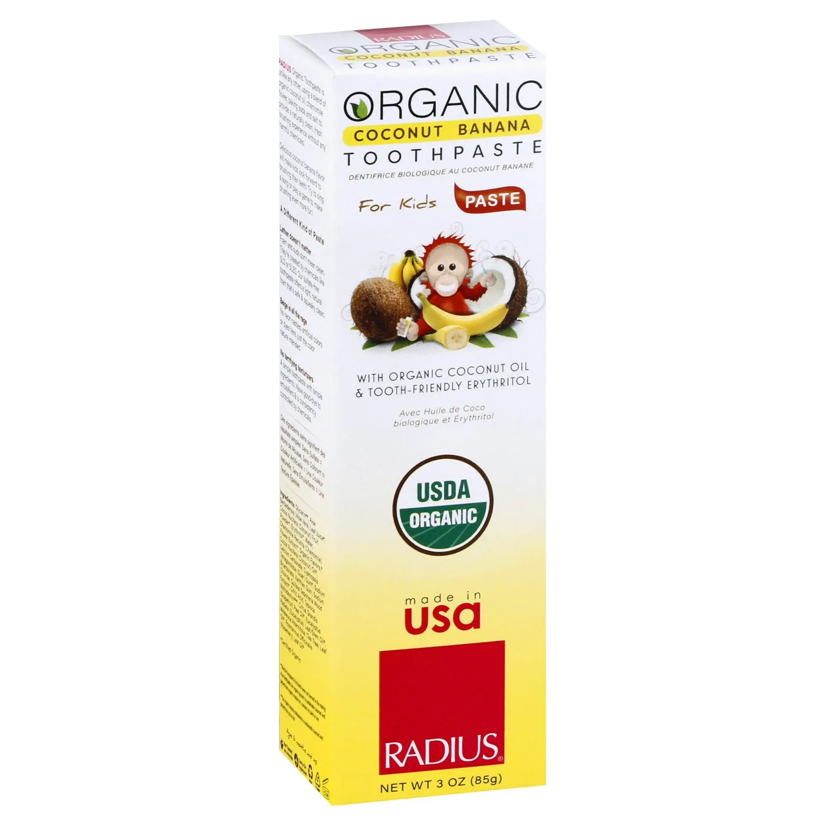 Radius Coconut Banana Organic Toothpaste - 3 oz