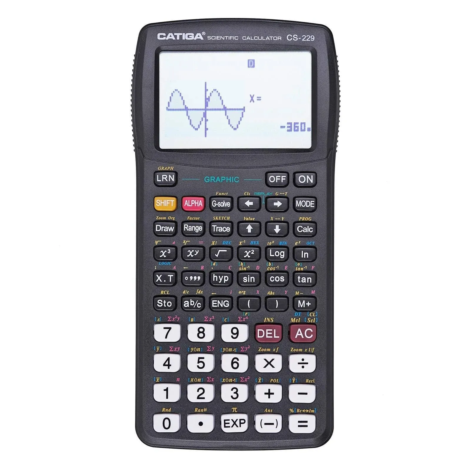 Adesso CS-229B Scientific Graphic and Engineering Calculator (Black)