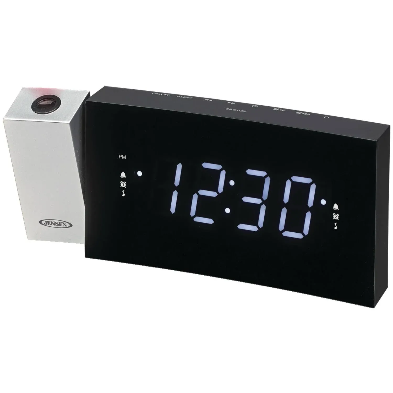 Jensen JCR-238 Digital Dual Alarm Projection Clock Radio