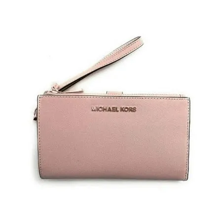 Michael Kors Adele Double-Zip Leather Phone Wristlet