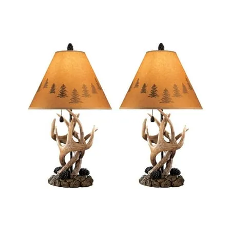 Signature Design by Ashley L316984 Antlers Table Lamp - Pair