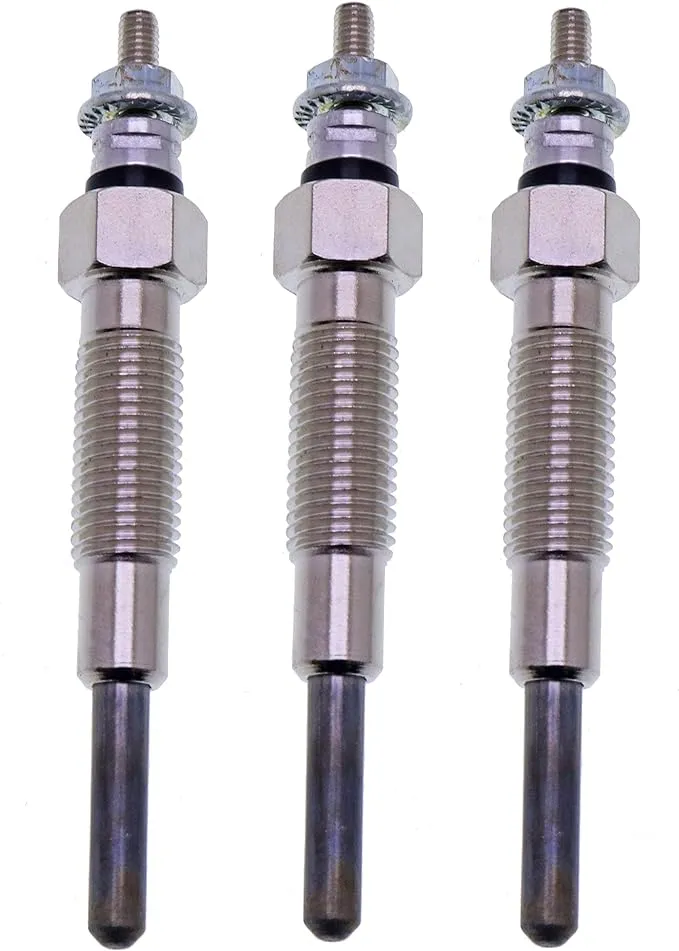 JEENDA 3PCS Glow Plug 32A66-03102 32A66-03101 32A66-03100 for Mitsubishi S4S Engine Forklift Excavators Skid