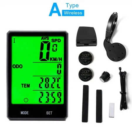 Cycling Computer Bike Speedometer Odometer 2.8 Inch LCD Screen Display Bicycle Computer A Type Wireless