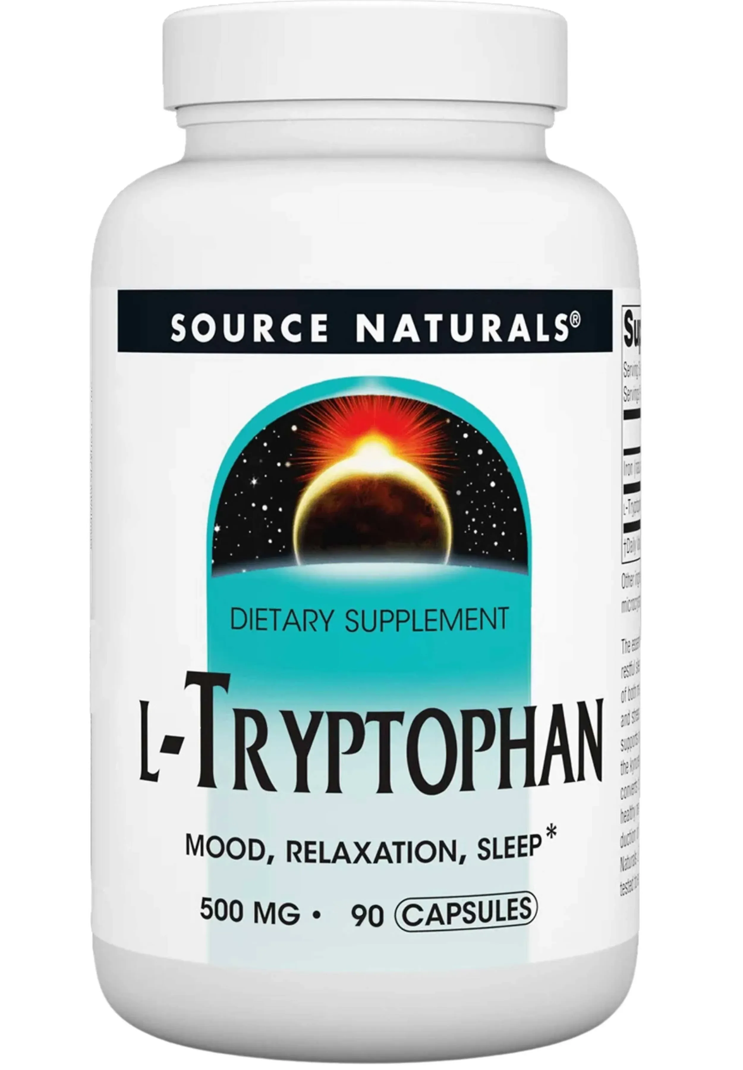 Source Naturals L-Tryptophan 500 mg - 90 Capsules