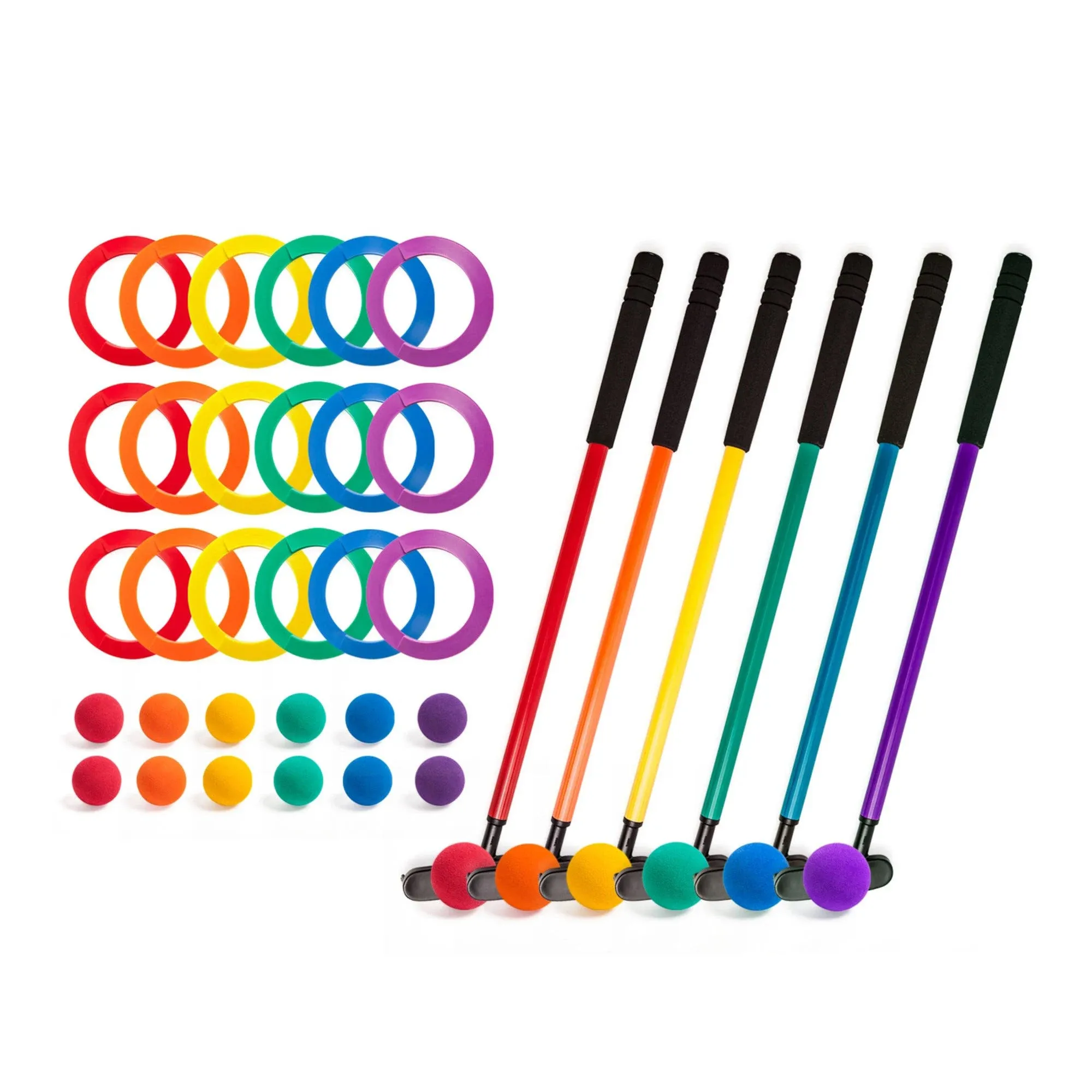 Champion Sports Mini Golf Clubs: Multi Colored Putt Miniature Golfing... 