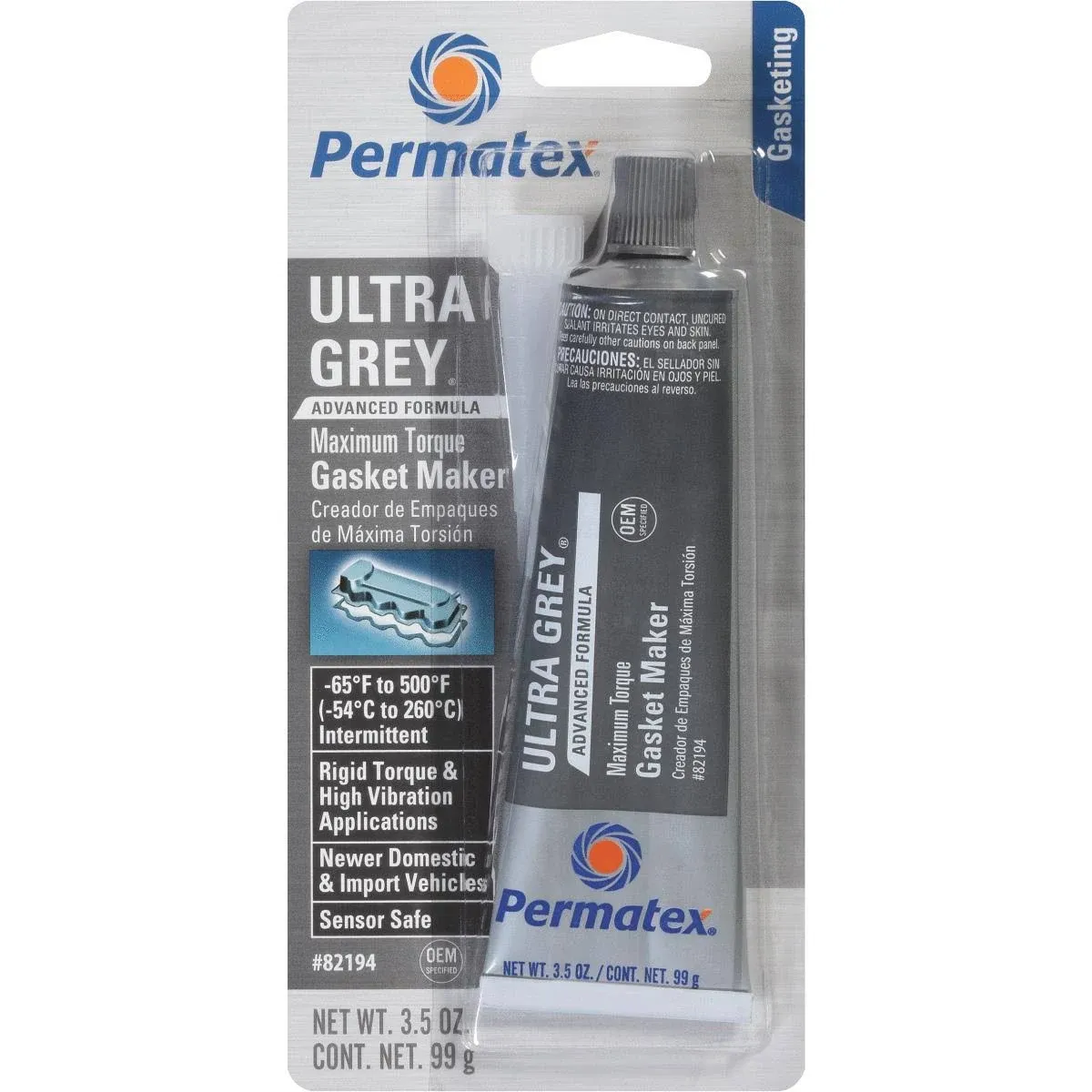 Ultra Grey Gasket Maker 3.5 oz Carded Tube