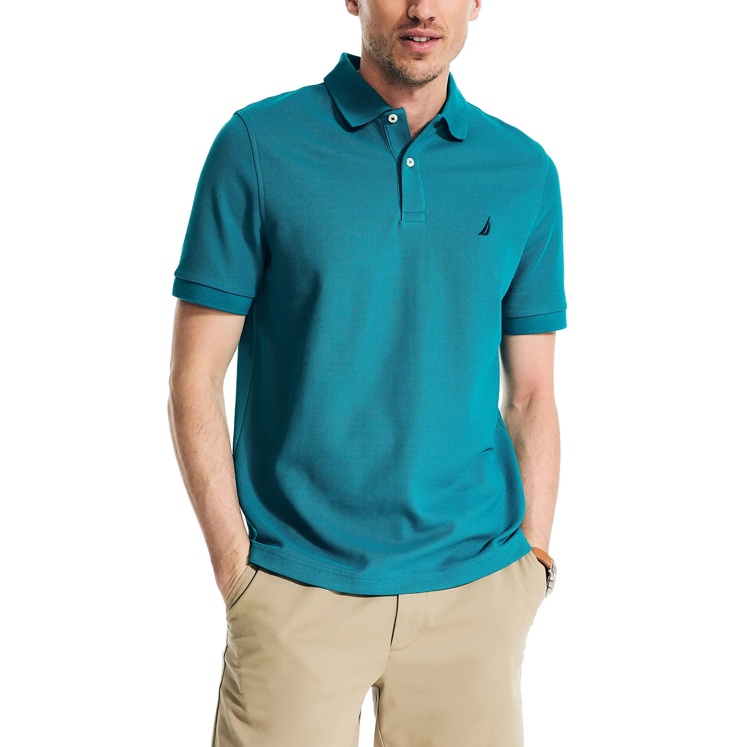 Nautica Men's Sustainably Crafted Classic Fit Deck Polo