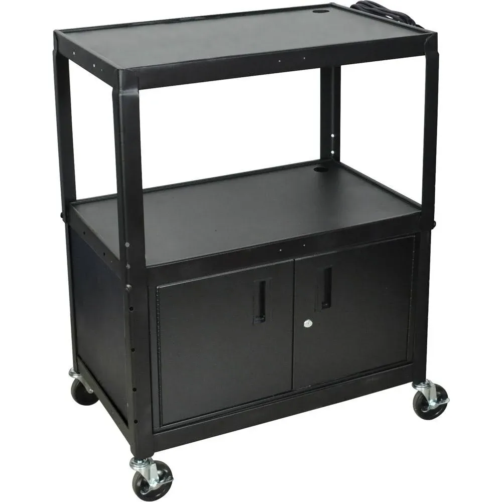 Luxor CART, UTILITY ADJ HEIGHT STEELXLG 32&quot;X20&quot;X42&quot; W/CABINET - M-1135696-1841 | Each