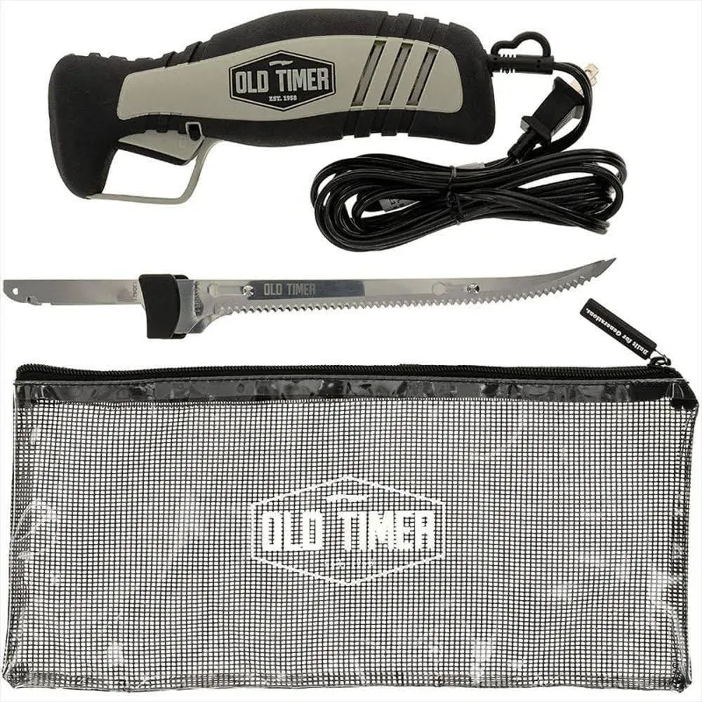 Old Timer 110 Volt Electric Fillet Knife 8" Blade Black and Grey - 1140755