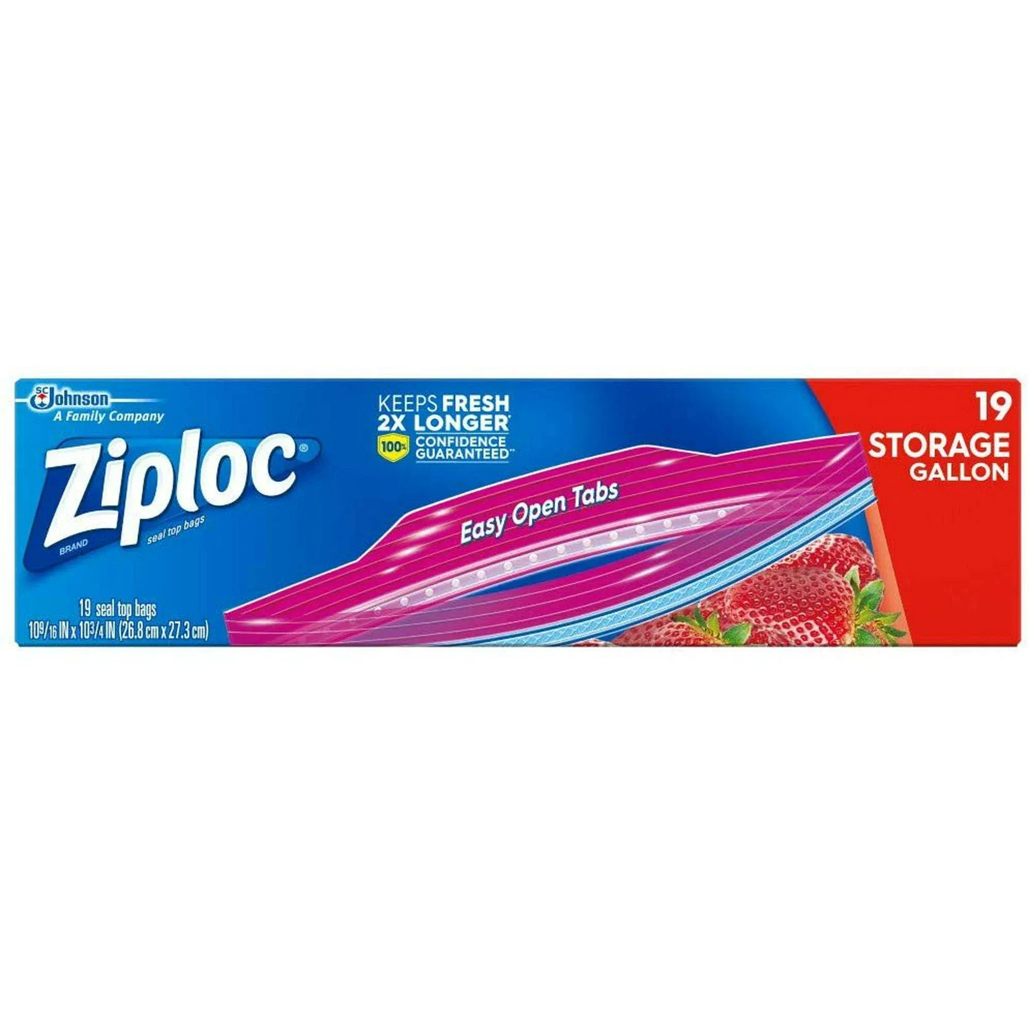 Ziploc Double Zipper Storage Gallon Bags - 19 CT