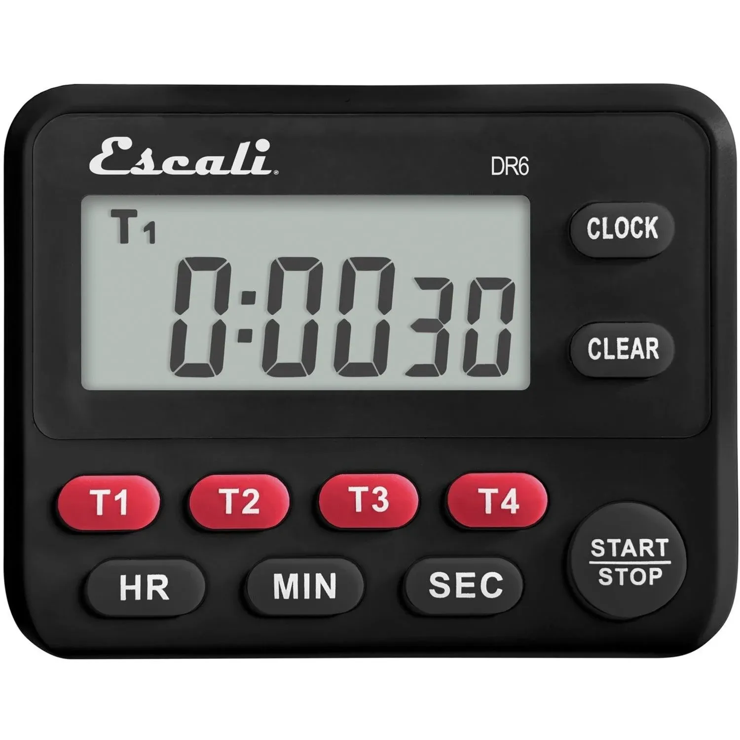 Escali Digital Timer Four Event, Black