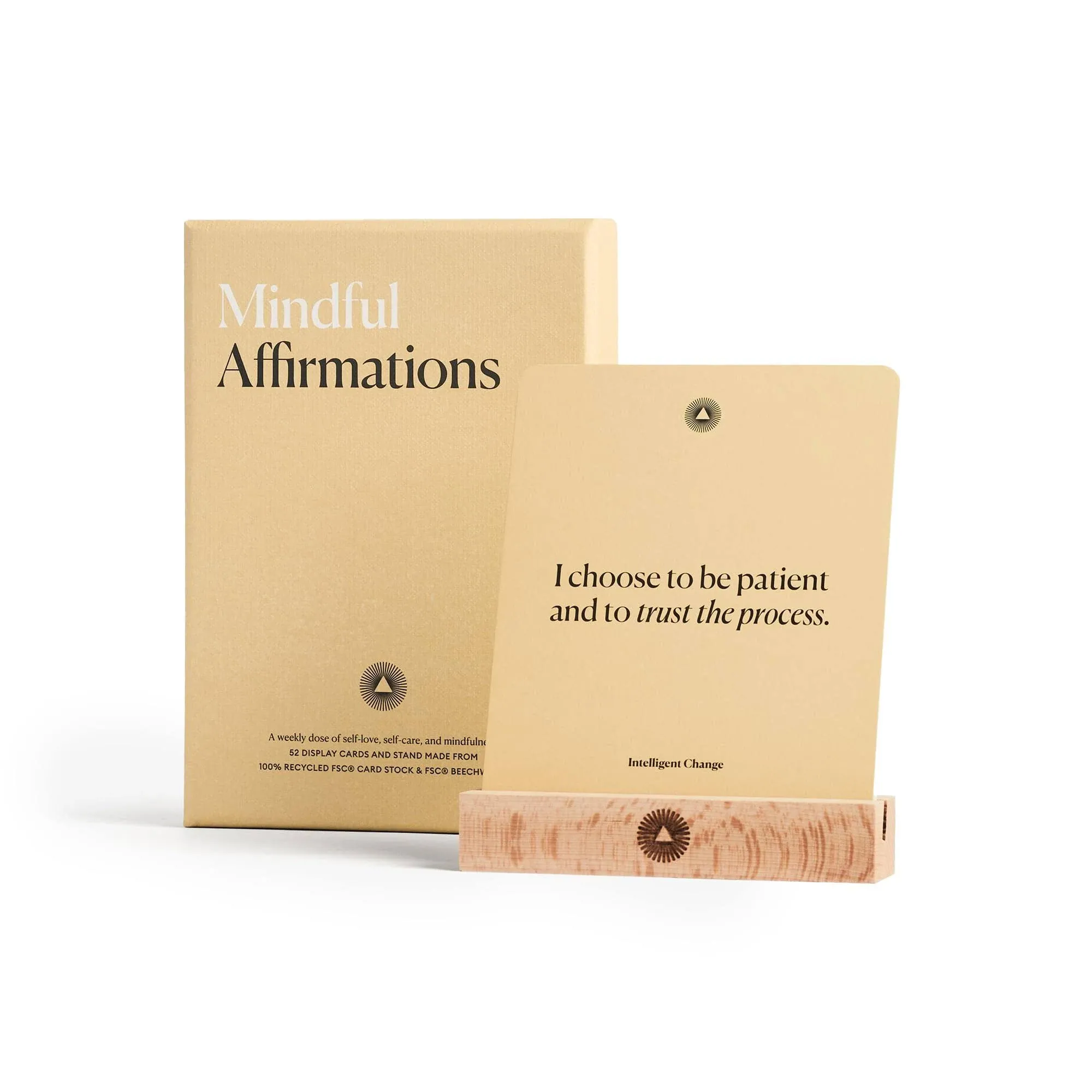 Intelligent Change Mindful Affirmations, 52 Positive Affirmation Cards for Women with Display Stand, Daily Affirmations for Inspiration, Mindfulness & Self Care, Unique Gifts for Women and Men