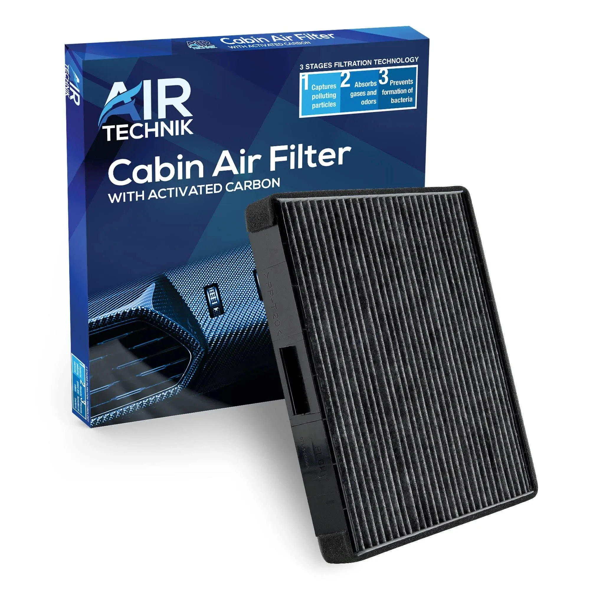 AirTechnik CF10329 Cabin Air Filter w/Activated Carbon | Fits 2001-2006 Hyundai Elantra, 2003-2008 Tiburon, 2008-2010 Entourage, 2006-2010 Kia Sedona - CU2356