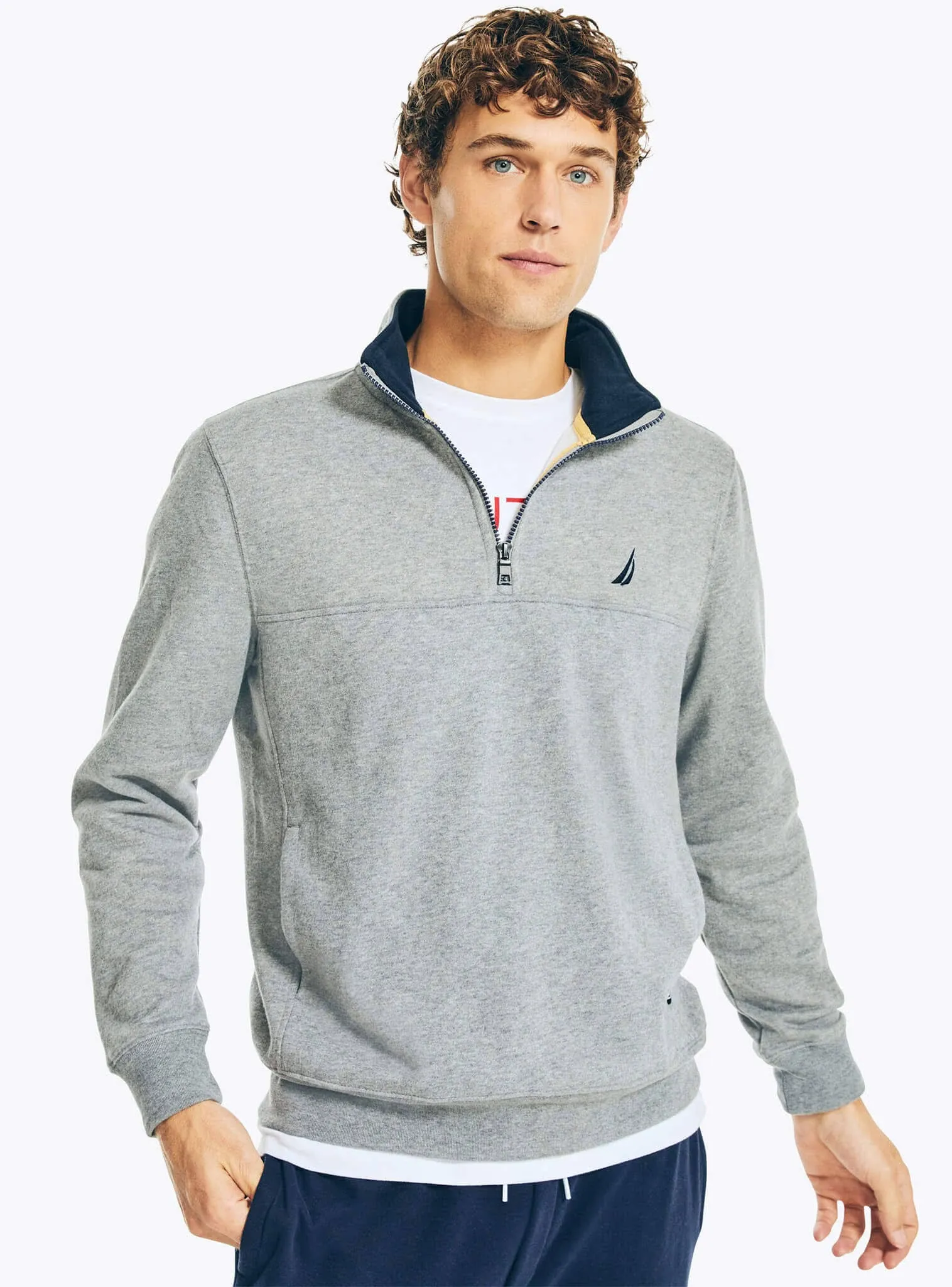 "NAUTICA Men's 1/4-Zip Fleece Sweatshirt"