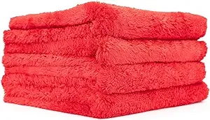 The Rag Company - Eagle Edgeless 500 (4-Pack) Professional Korean 70/30 Blend Super Plush Microfiber Detailing Towels, 500GSM, 16in x 16in, Orange