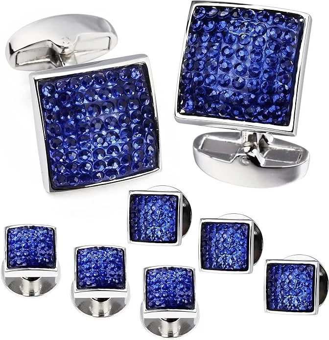 Gentlemen&#039;S Cufflink for with 4/6 Pcs Shirt Studs Set, Cuff Links with Tuxedo Sh