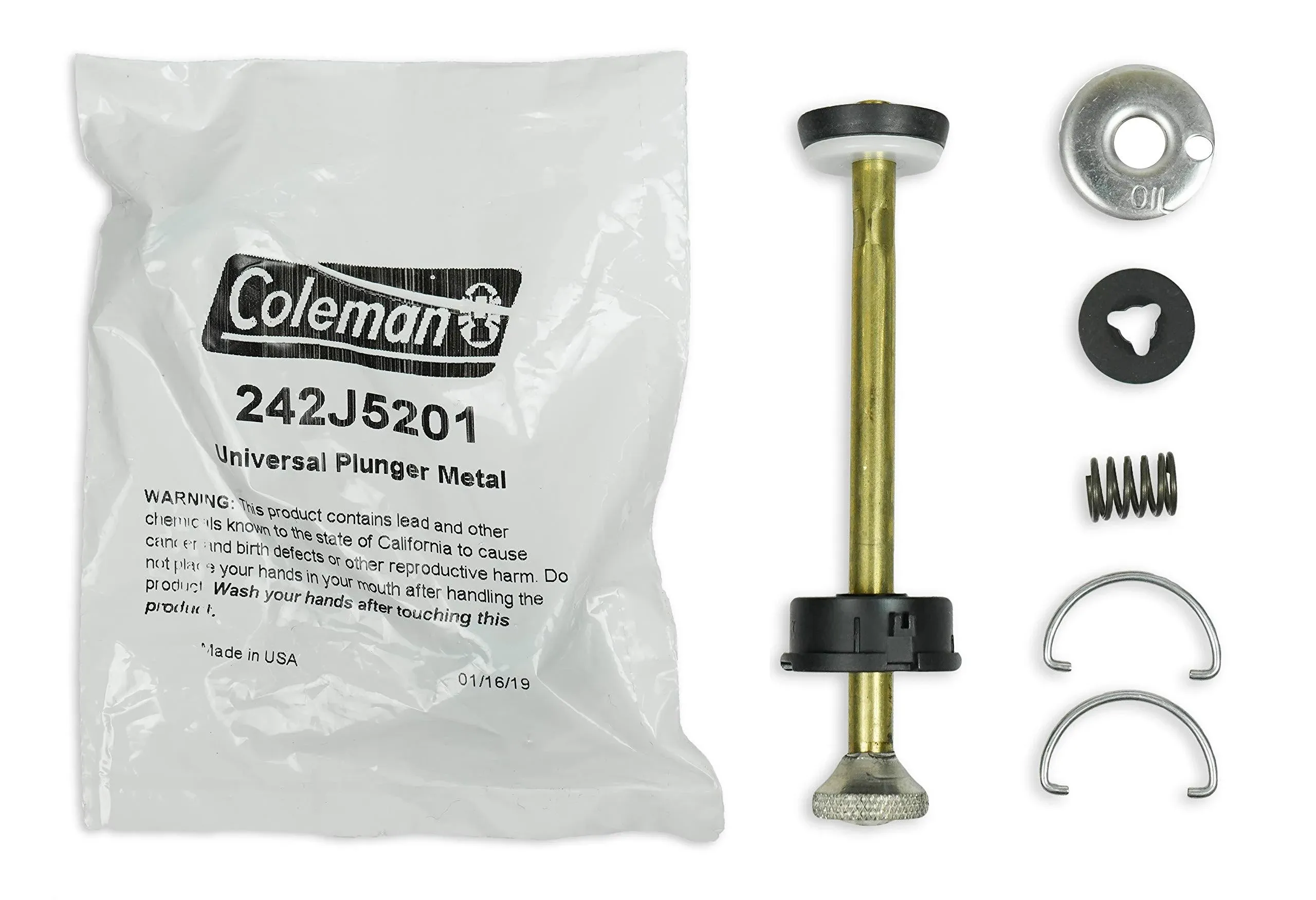 Coleman Universal Plunger Metal Part 242J5201 4 inch Long Plunger Pump Repair Kit ...