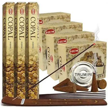 Copal Incense sticks and cone incense holder variety pack bundle insence insense insienso