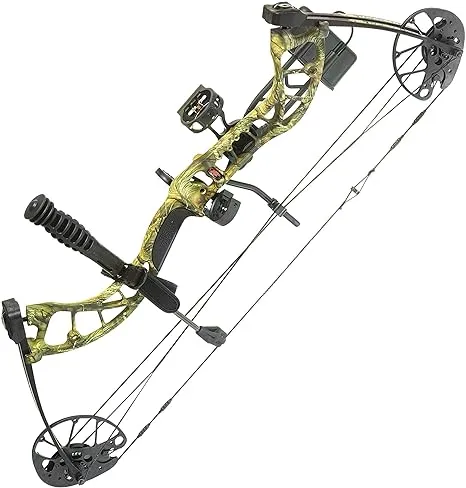 PSE ARCHERY Uprising Compound Bow Package for Adults, Kids & Beginners -Press Free Adjustment -Draw Range 14"-30"-Draw 15-80LB Pull -Up to 310 FPS