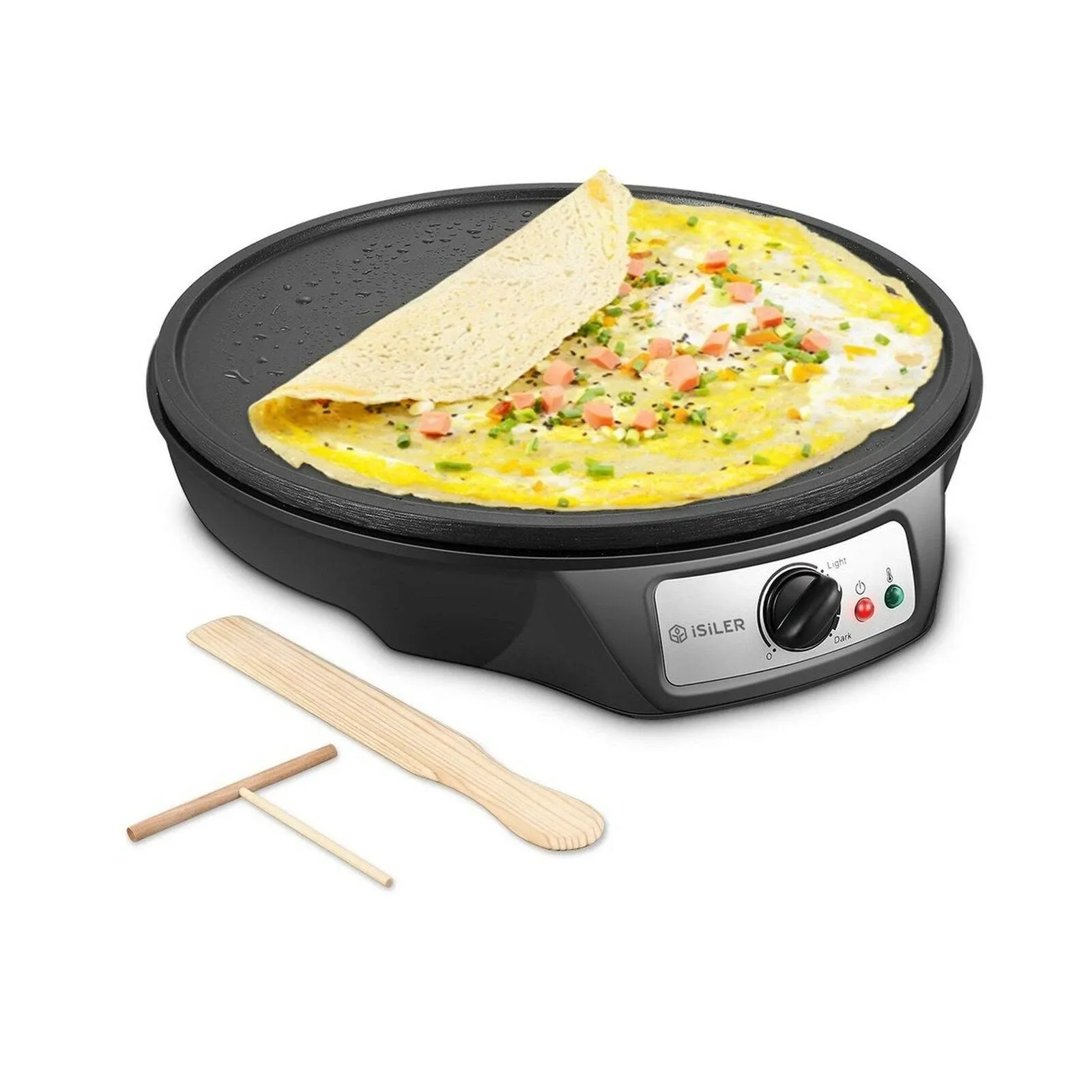 Electric Crepe Maker iSiLER Nonstick Electric Pancakes Maker Griddle 12 Inches ...