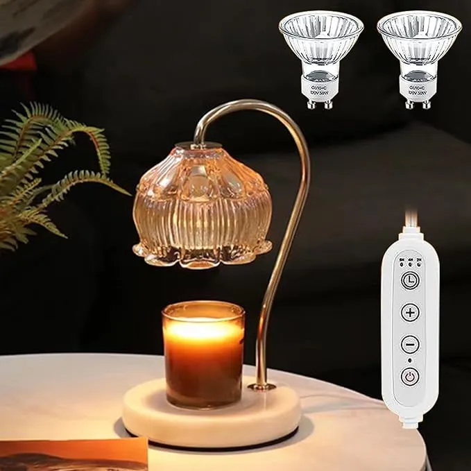 Candle Warmer Lamp, Adjustable Height Candle Lamp with Timer & Dimmer, with 2 ...