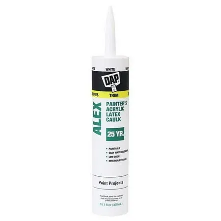 DAP Alex Painter's Acrylic Latex Caulk, White, 10.1 Oz 30 Pack (7079818670)