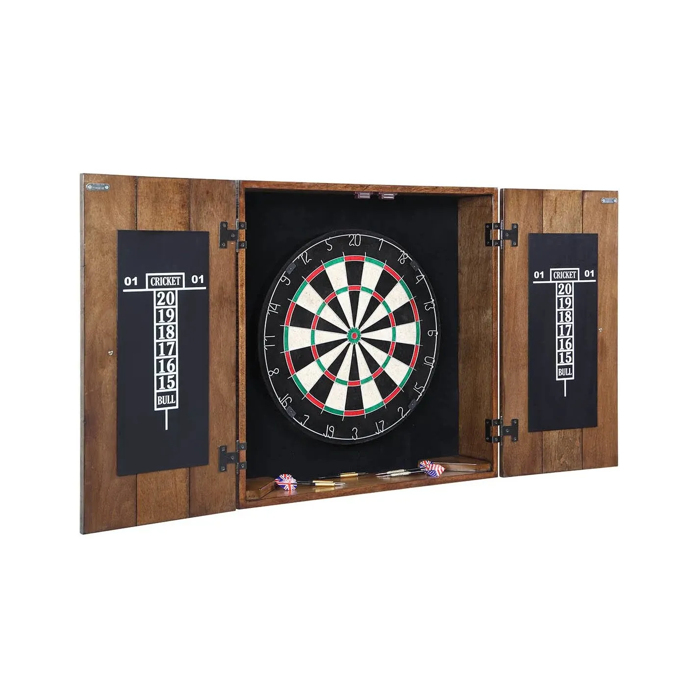 Hathaway Drifter Solid Wood Dartboard & Cabinet Set