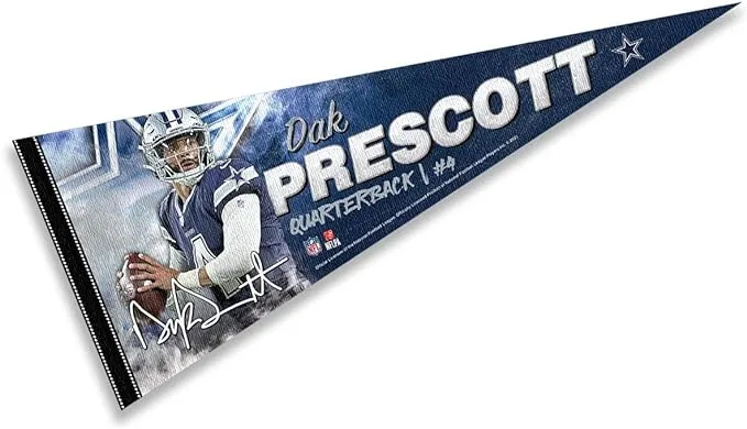 Dallas Cowboys Prescott Pennant Banner Flag