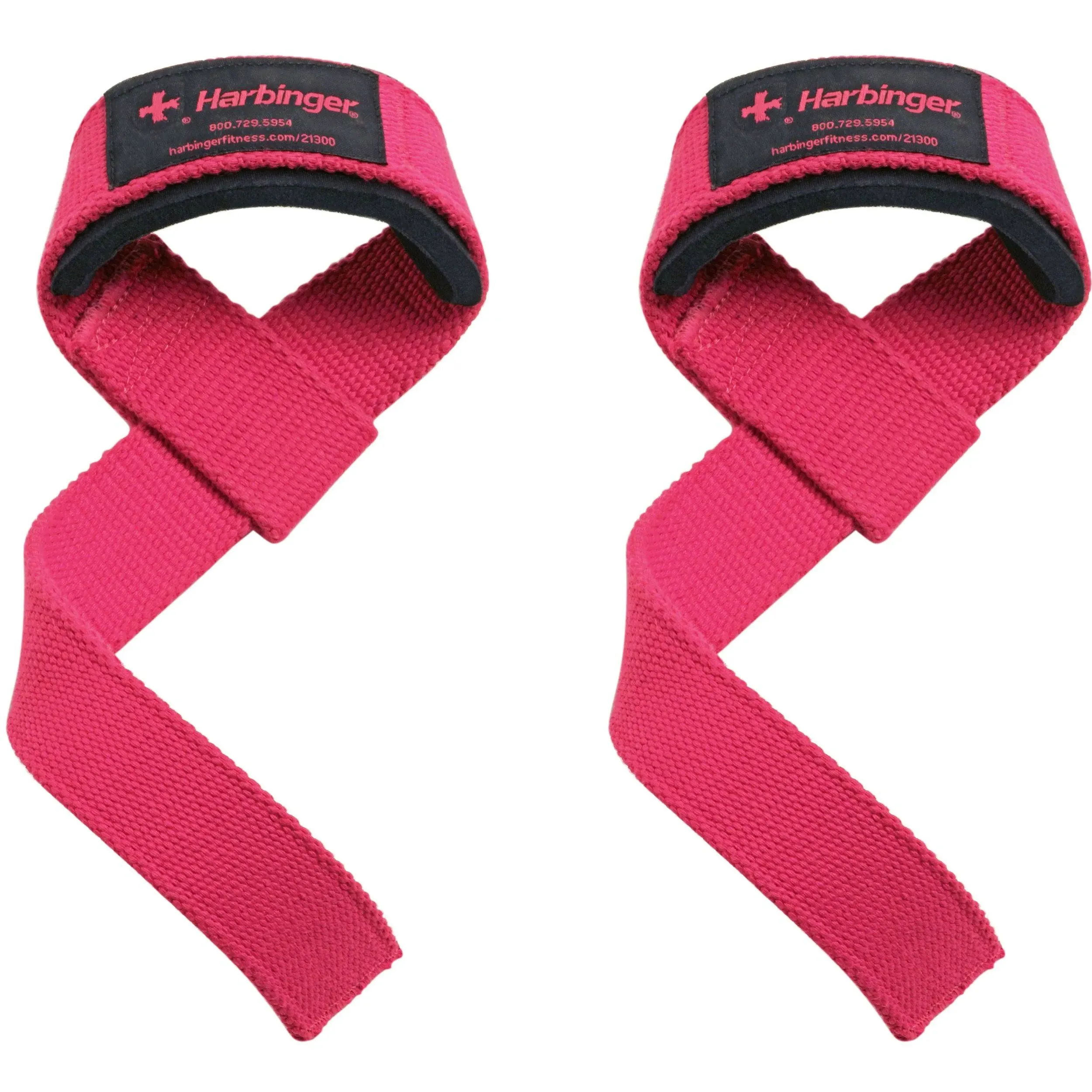 Harbinger Padded Cotton Lifting Straps - Pink One Size