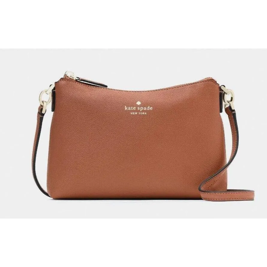 New Kate Spade Bailey Leather Crossbody Bag Warm Gingerbread