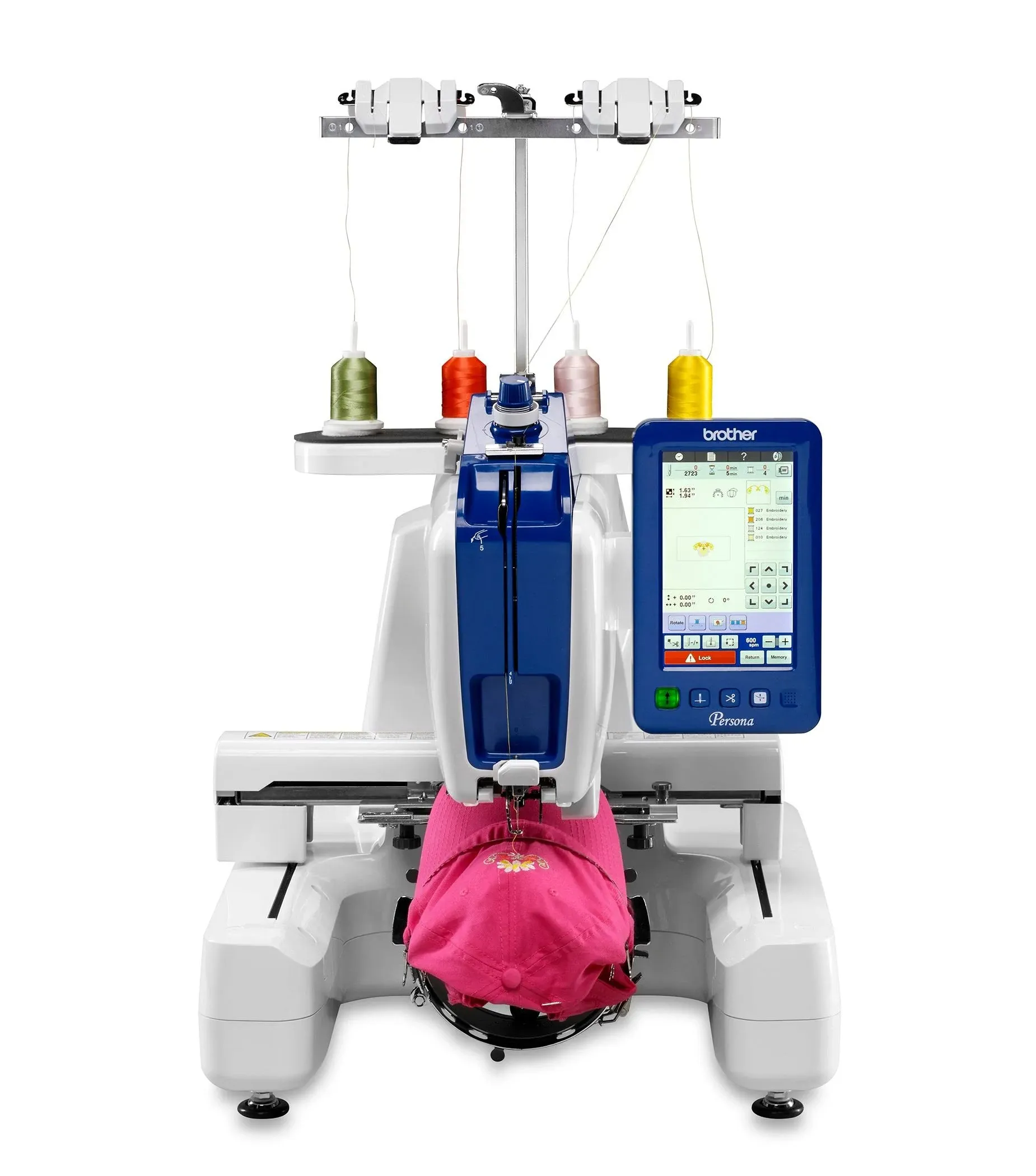 Brother Persona PRS100 Single Needle Embroidery Machine with 4-Spool Thread Stand and Free Arm Embroidery