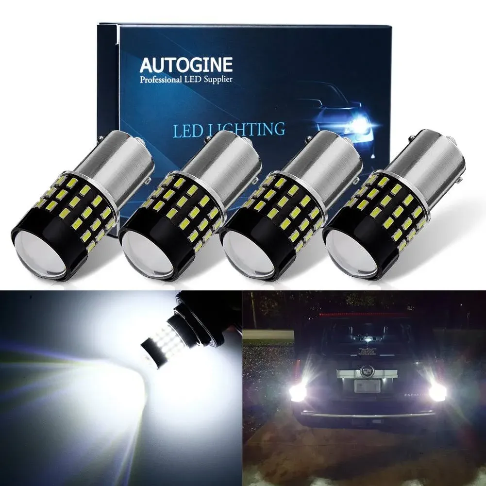 AUTOGINE 4 X 1000 Lumens Super Bright 9-30V 1156 1003 1141 7506 BA15S LED Bul...