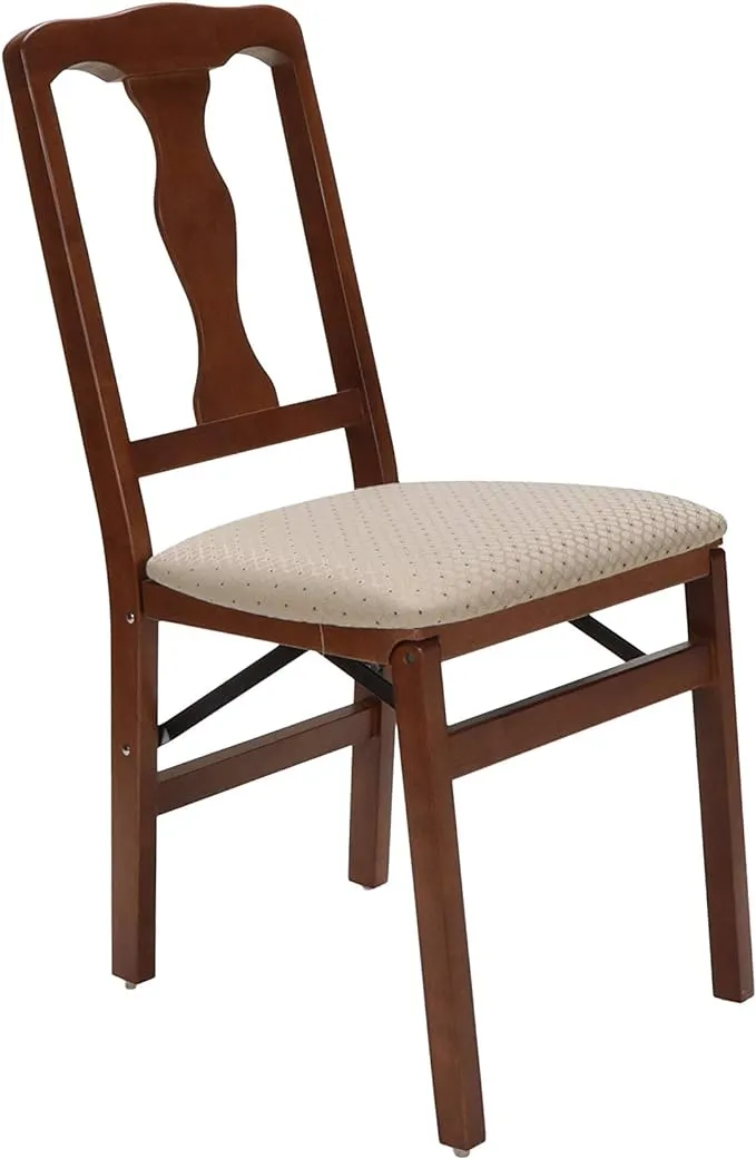 Stakmore Queen Anne Folding Chair Set of 2 Cherry