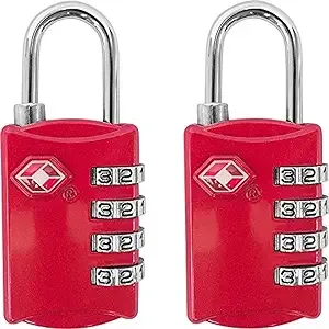  TSA Approved Luggage Lock - 4 Digit Combination, 10,000 ALL COLORS