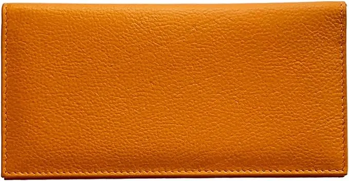 Emerald Green Basic Genuine Leather Checkbook Cover for Men & Women