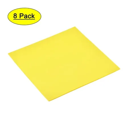 Uxcell Yellow EVA Foam Sheets 10 x 10 Inch 5mm Thickness for Crafts DIY Projects 8 Pcs