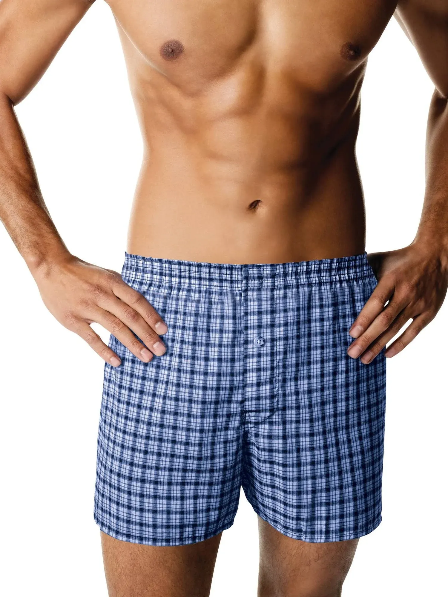 Hanes Men's 4-Pack ComfortBlend Woven Boxers with FreshIQ