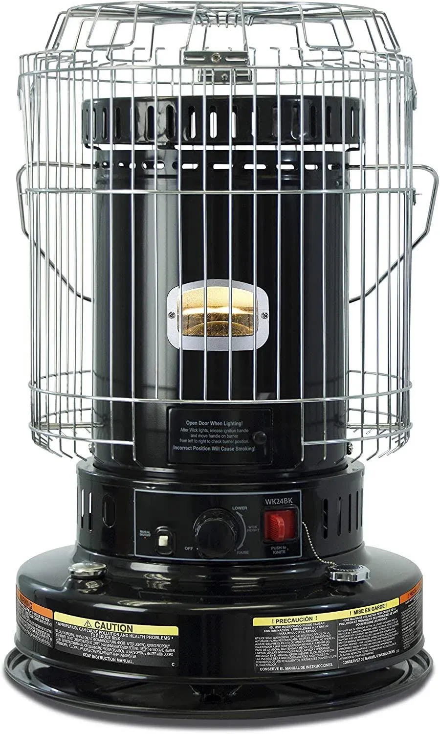 23800 BTU Black Indoor Portable Convection Kerosene Heater Garage Cabin Warmer