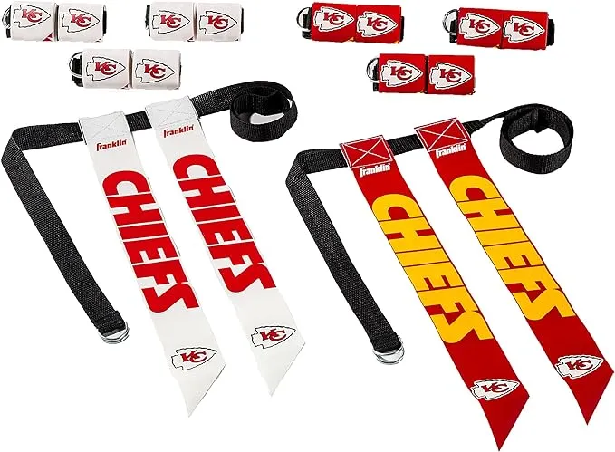 Franklin Sports NFL Flag Football Sets - NFL Team Flag Football Belts and Flags - Flag Football Equipment for Kids and Adults