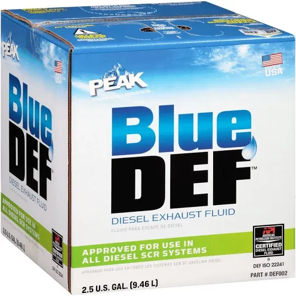 Peak DEF002 BlueDEF Diesel Exhaust Fluid, 2.5 Gallon Jug