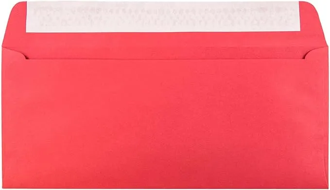 JAM Paper A2 Invitation Envelope, 4 3/8" x 5 3/4", Red Brite Hue, 250/Pack (15845H)