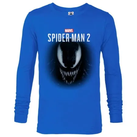 Marvel Spider-Man 2 Game Venom Face - Long Sleeve T-Shirt for Men – Customized-Royal