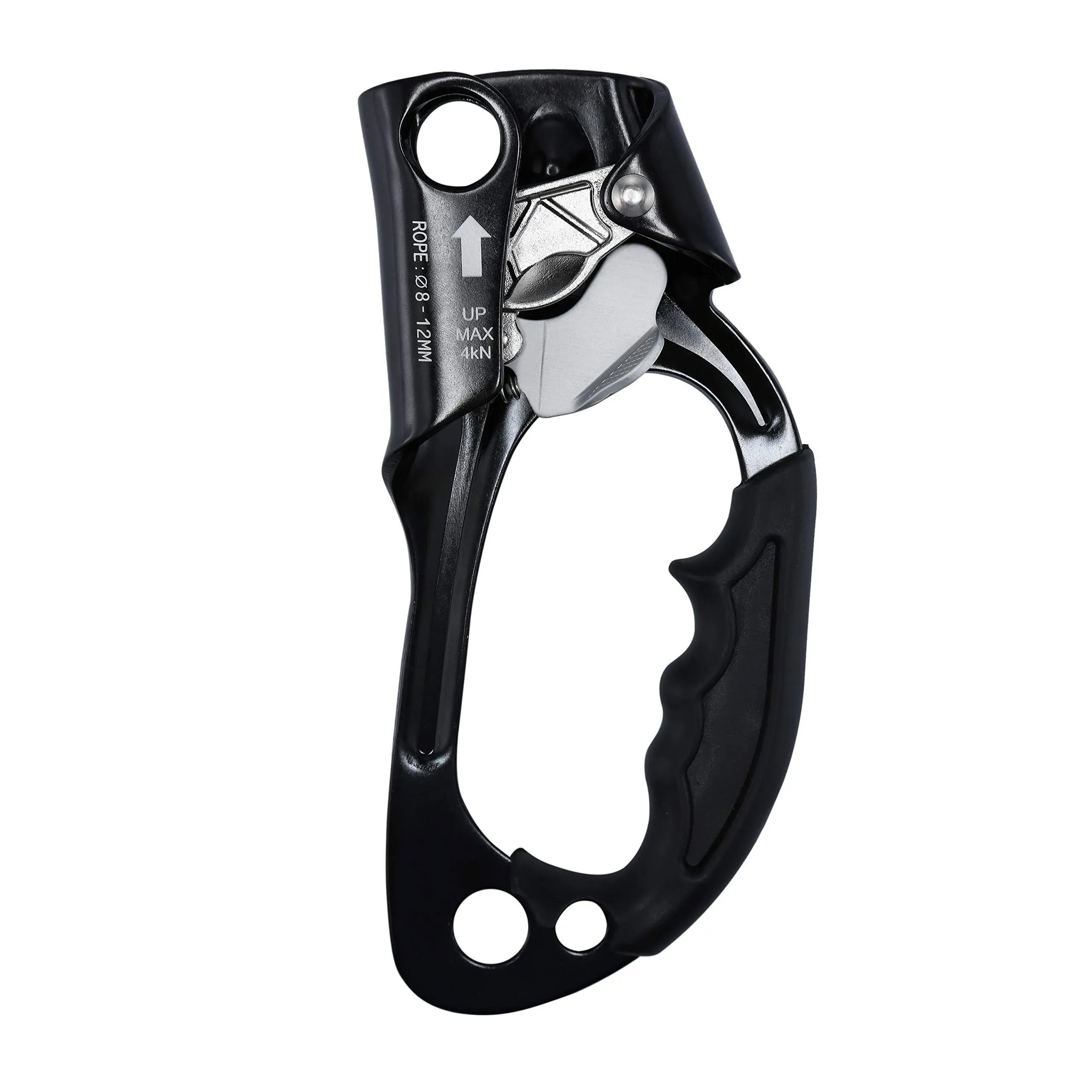  Climbing Hand Ascender Outdoor Mountaineering Tree Arborist Black 2 - Right