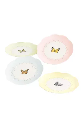 Lenox Butterfly MeadowÂ® 4-Piece Dessert Plate Set, White